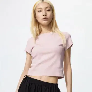 새상품 UNIQLO 유니클로 미니T 핑크 S
