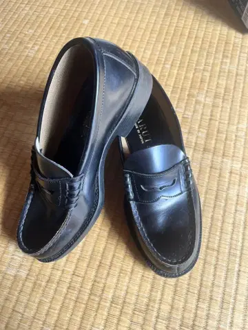 HARUTA JLC 906 로퍼 25cm 블랙 소재 - 천연 가죽