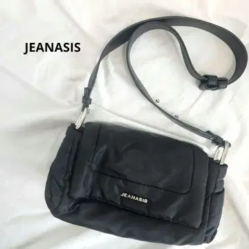 새상품급 JEANASIS 퍼 나일론 숄더 BAG 블랙
