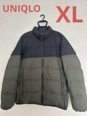 UNIQLO 유니클로 울트라 라이트 다운 남성용 XL 카키 x 블랙