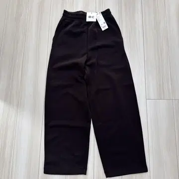 UNIQLO C 맨투맨 와이드 팬츠 긴 길이 XS 다크 브라운
