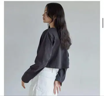 searoomlynn soft 하드 베이직 롱T 워시 블랙