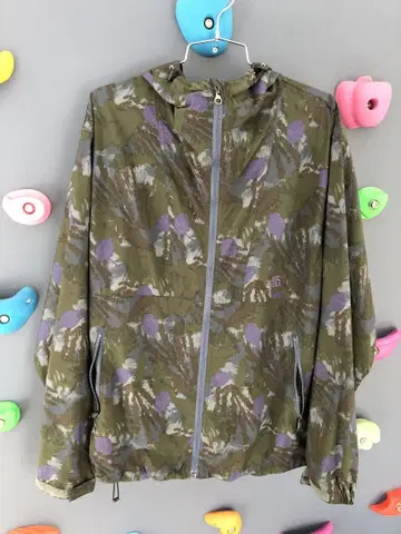 THE NORTH FACE XL 나일론 자켓 퍼플 패턴