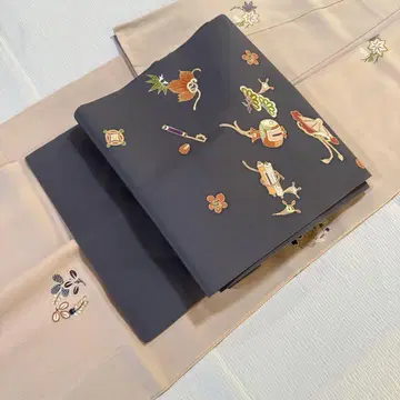 나고야 오비 보물 모음 순수 실크 손 그림