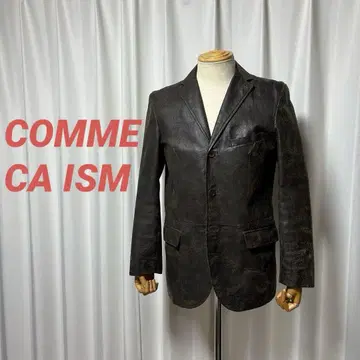 COMME CA ISM 가죽 자켓 앤티크 가공 사이즈 S 브라운