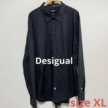 데시구알 그래픽 프린트 셔츠 로고 블랙 XL