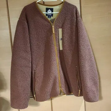브라운 보아 자켓 집업