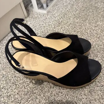 SNIDEL 블랙 슬링백 샌들 L 사이즈