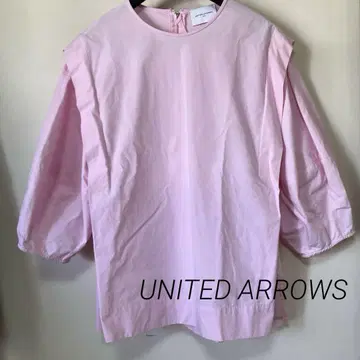 UNITED ARROWS 핑크 프리 사이즈 7부 소매 셔츠