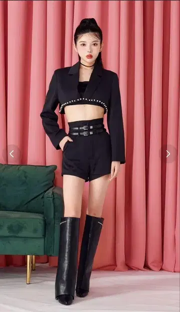 Darich 펄 헴 숏 자켓