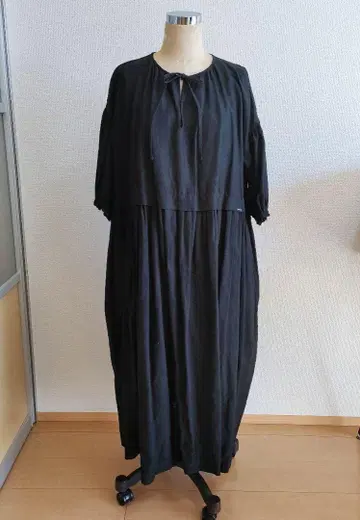 네스트로브 스키퍼 원피스 블랙 업사이클 리넨