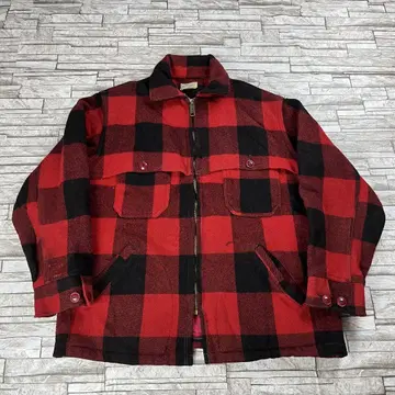 50s 60s L.L.Bean 울 자켓 체크 빈티지