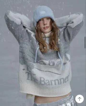 the barnnet Snowy landscape Knit Sweater