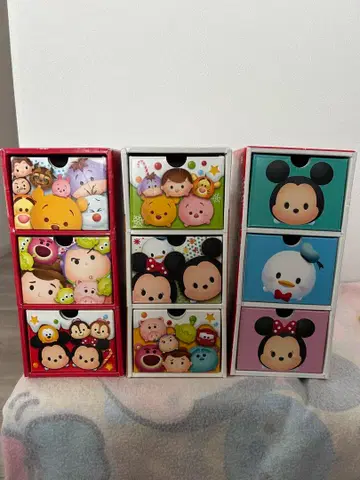 디즈니 썸썸 3단 서랍 수납 박스