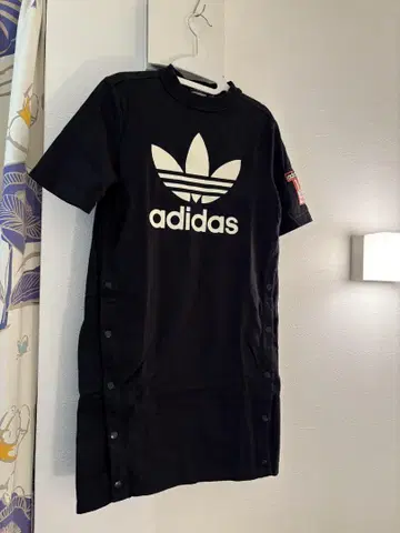 오리지널 adidas 사이드 버튼 롱 T셔츠 원피스