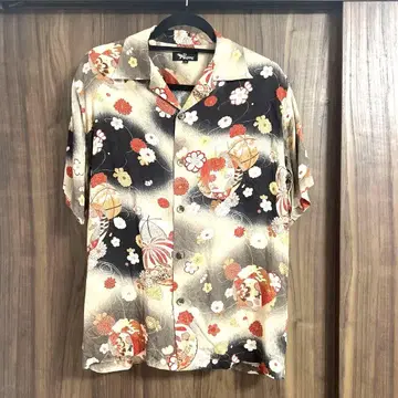 Pagong 꽃무늬 반팔 셔츠 M
