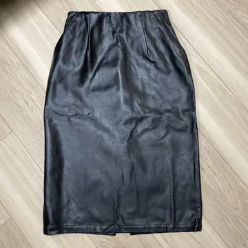 론 헤르만 RHM 블랙 가죽 타이트 스커트 무릎 기장