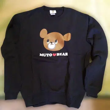 MUTO BEAR 캐릭터 맨투맨 M 블랙
