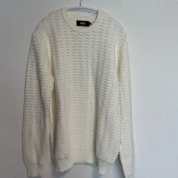 AZUL by MOUSSY 화이트 케이블 니트 M