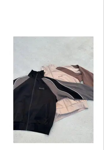 BLEES U wave track jacket black x grey