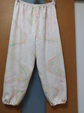 기모노 리메이크, 순수 실크,  속바지, 벚꽃색