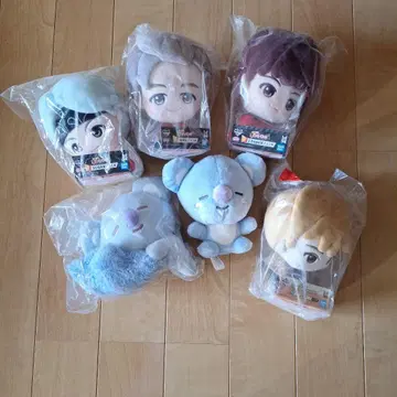 봉제 인형 마스코트 6체 세트
