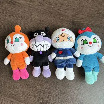 호빵맨 봉제 인형 세균맨 짤랑이 코찡긋 롤빵소녀