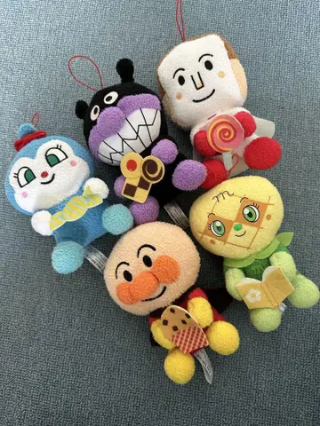 호빵맨 캐릭터 봉제 인형 5체 세트