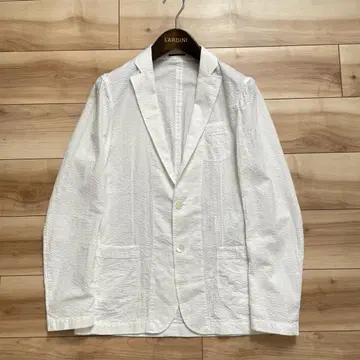 [ 새상품급 ] LARDINI 라르디니 시어서커 화이트 자켓