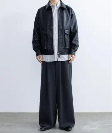 무료배송 SINSS Two tuck wide straight stripe