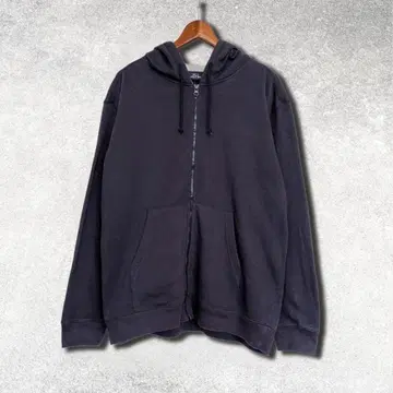 BUGLE BOY 뷰글보이 후드티 풀 집업 페이드 네이비