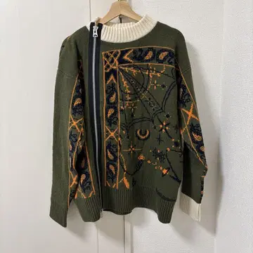 sacai Dr.woo 콜라보 니트 라이더스 지퍼