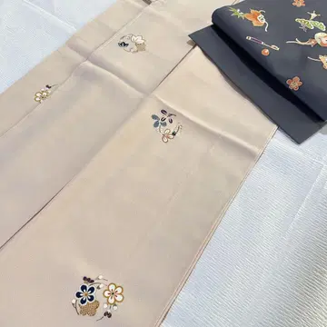 만요염직 코몬 꽃무늬 순수 실크