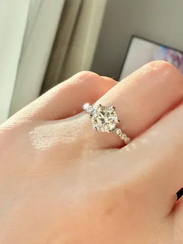 [ 새상품 ] 1.0ct 모이사나이트 허니콤 반지