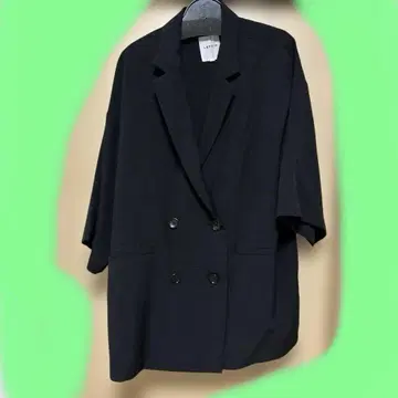 LEPSIM 5부 소매 더블 자켓 택, 여분 버튼 포함
