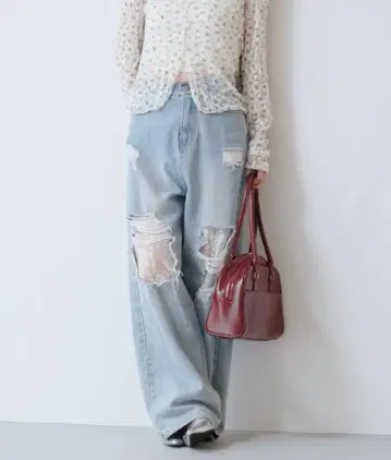 Kastane 카스타네 레이스 데님 팬츠 0