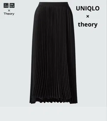 미사용 새상품 UNIQLO x Theory 플리츠 랩스커트 M 블랙