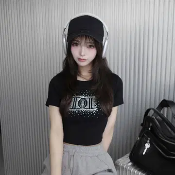 darich 샤이니 DD 로고 컴팩트 T셔츠 블랙