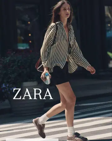 ZARA 오버 사이즈 스트라이프 셔츠