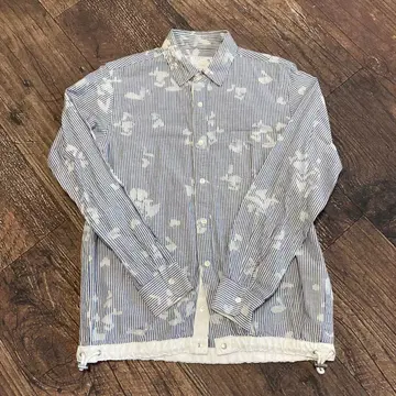 Sacai 사카이 스트라이프 셔츠 드로 코드 사이즈 2