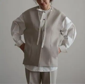 [ OHGA ] VEST JACKET 베스트 피스타치오