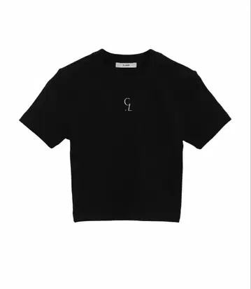 CLANE 클라네 LOGO CROPPED TIGHT TEE 블랙