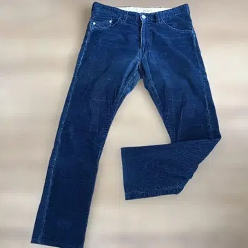 Smith & Hardy 네이비 코듀로이 스트레이트 데님