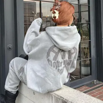 레어 hth 후드티 그레이 상 하트 로고 후디 재판매 없음