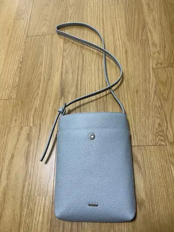 숄더 파우치 스카이블루 천연 가죽