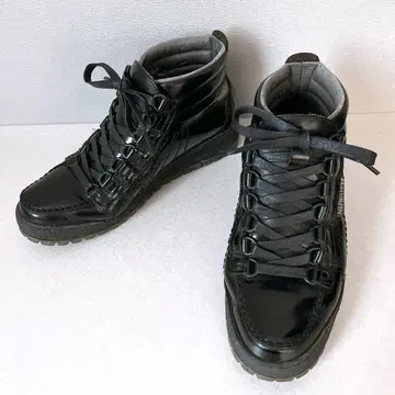 MEPHISTO 컴포트 슈즈 에나멜 블랙 24.5cm