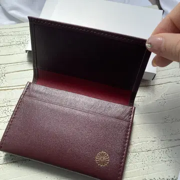새상품 황궁 명함지갑 브라운 크림슨 컬러