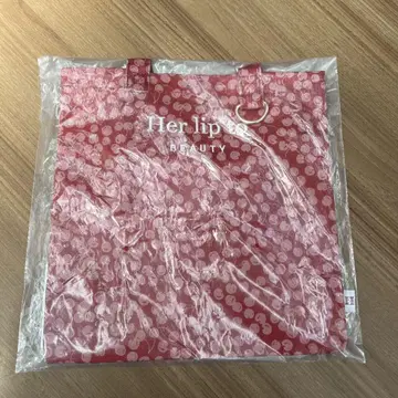 Her lip to beauty 체리 플랫 미니 토트 루쿠아 오사카