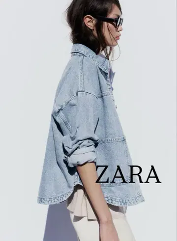 새상품 ZARA 라이트 블루 데님 자켓