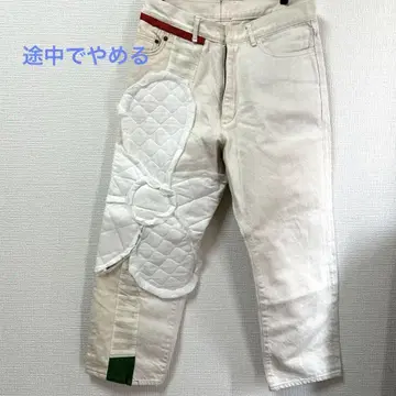 중간에 그만두는 플라워 팬츠 리메이크 구제 의류